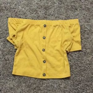 Off the shoulder crop top